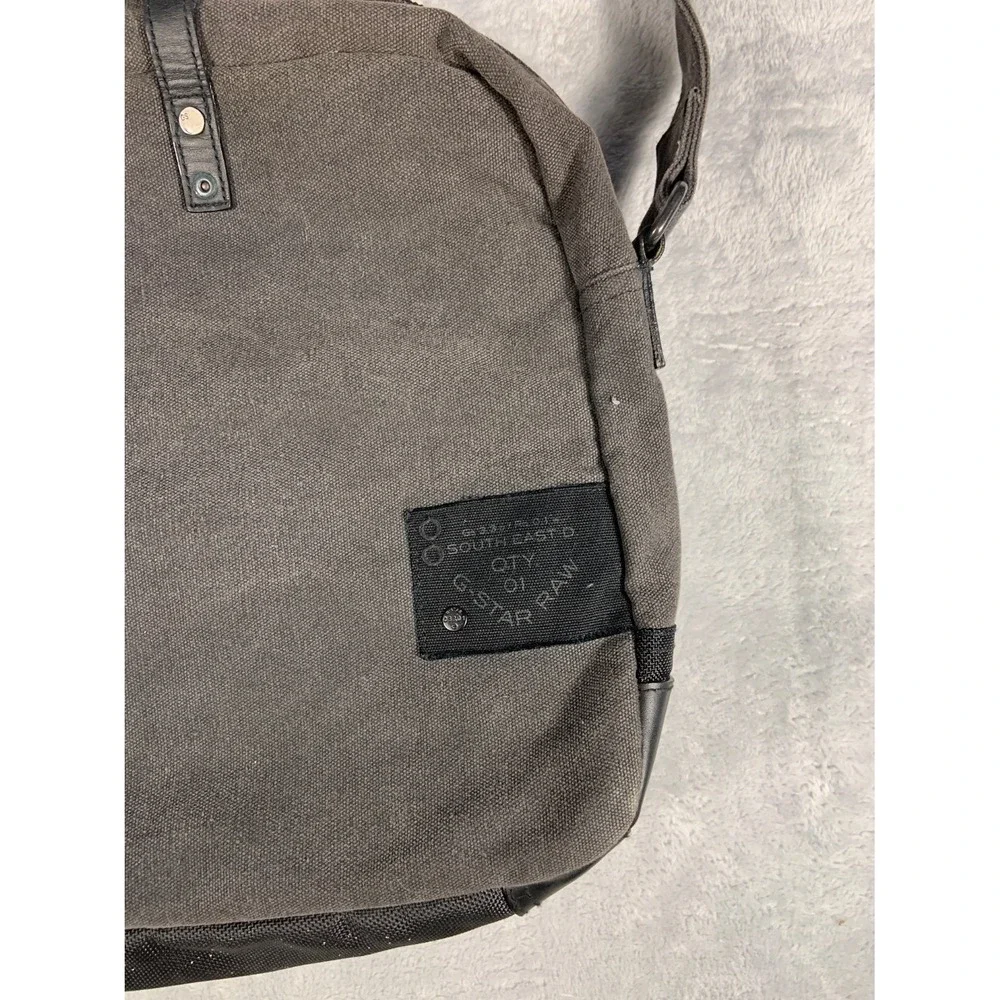 G-Star Raw Originals Denim Messenger Bag Large Gray Canvas Laptop Briefcase 3301